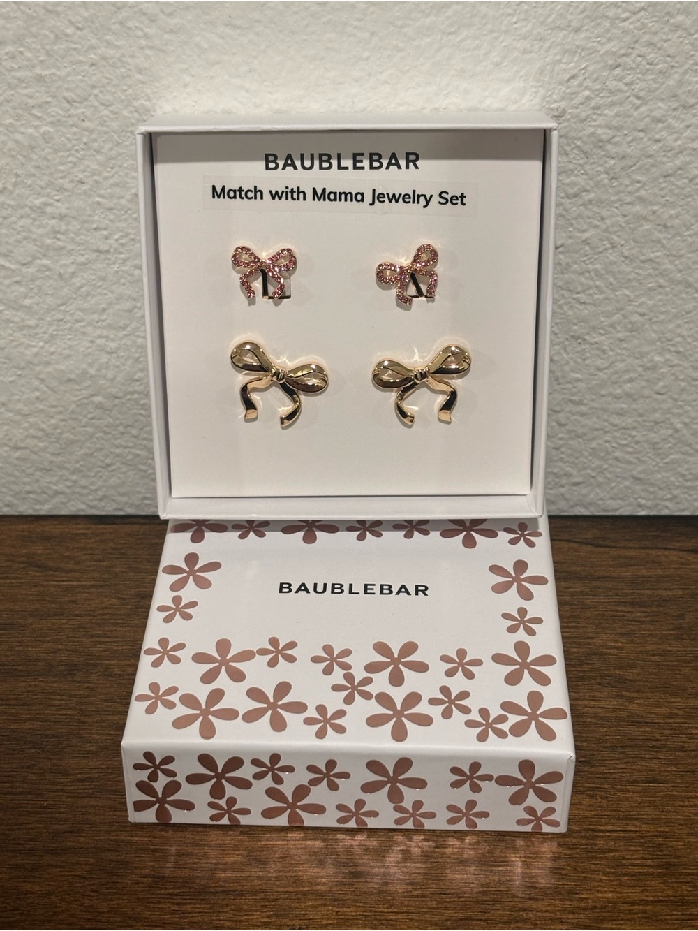 BaubleBar Gold Tone Bow Earring Set